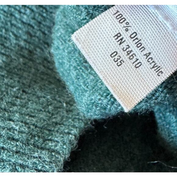 Vintage Izod Lacoste Mens Sweater V Neck Knit Preppy Academia Classic Green - Picture 5 of 7